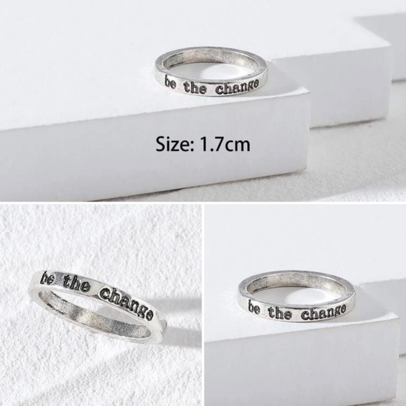 *NWT* be the change inspirational pewter style ring - Picture 2 of 5